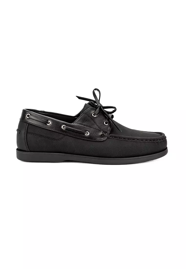 Men's Casual Boat Shoes Mw 22772 Black C25 C51