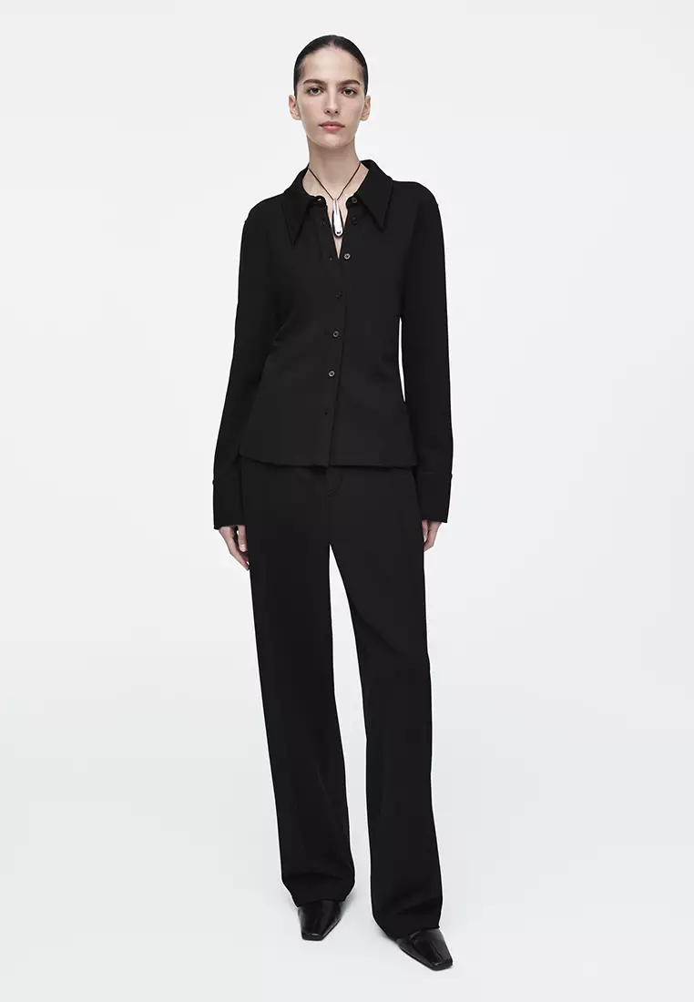 Straight-Leg Pintucked Joggers