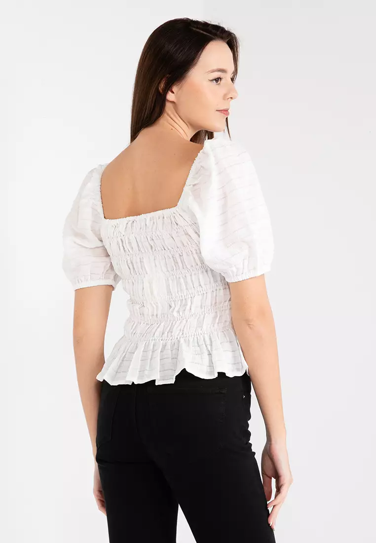 Carla Short Sleeves Smock Top