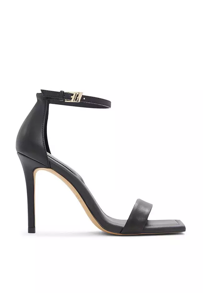 Aldo black open 2025 toe heels