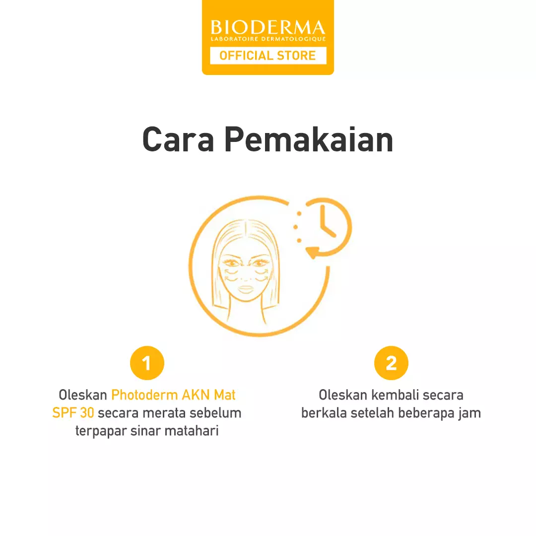 Bioderma Photoderm AKN Mat SPF 30 40 ml - Sunscreen untuk Kulit Kombinasi / Berminyak / Berjerawat