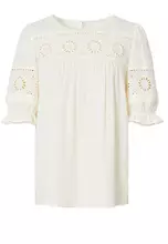 Buy Hopeshow Puff Sleeve Casual Blouse with Embroidery 2026 Online