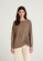 Sisley brown Sweater with drawstring 6DEF9AADAF1C3EGS_1
