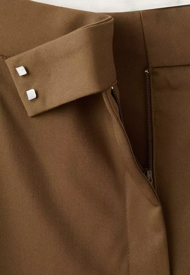Pleated Wide Leg Trousers