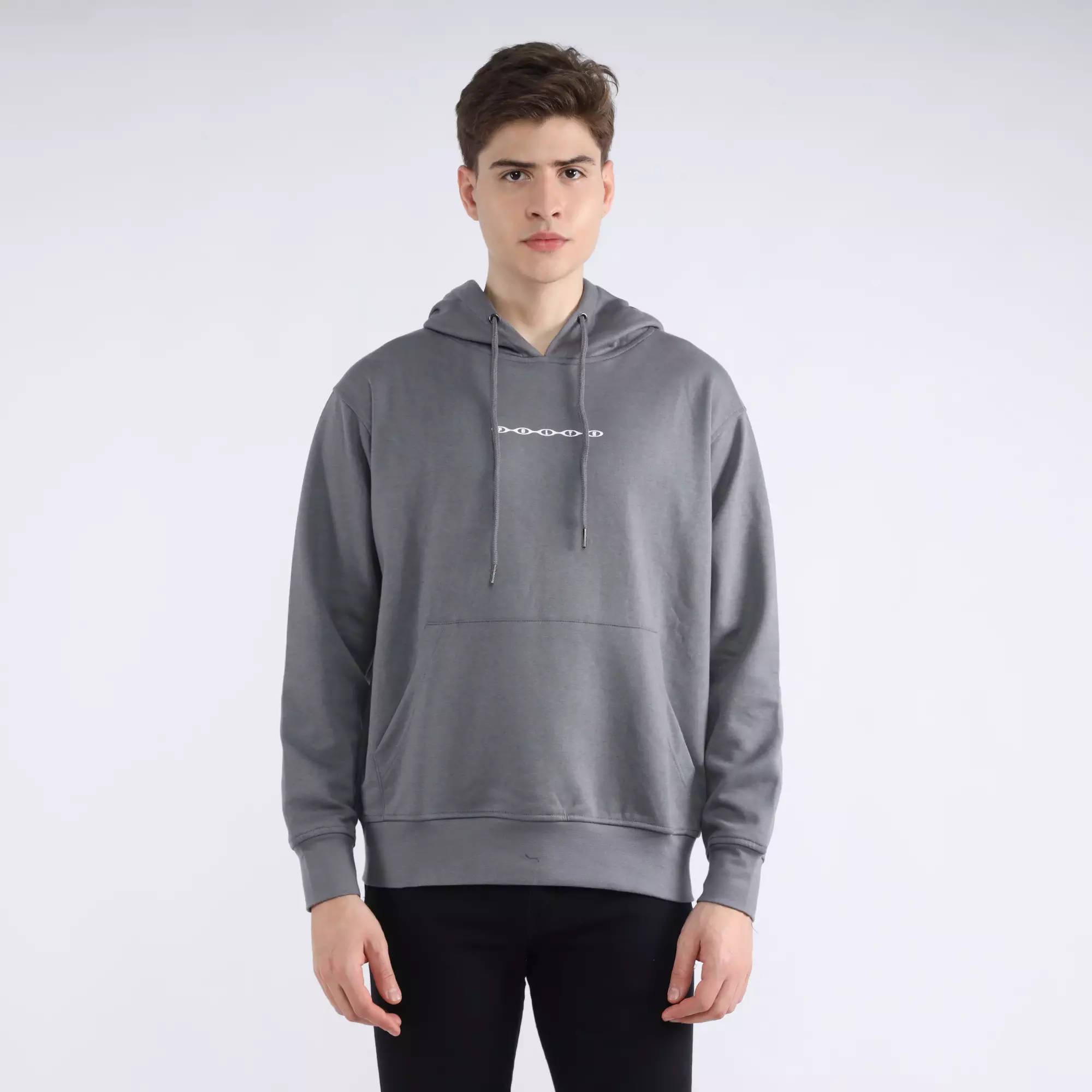 FACILITY by LARUSSO - Arrow Graphic Hoddie - Castlerock Grey