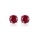 Glamorousky red 925 Sterling Silver Simple Fashion Geometric Round Red 5mm Cubic Zirconia Stud Earrings 248ECACD4B6805GS_1