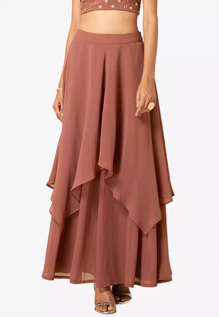 Flowy hotsell skirt layered