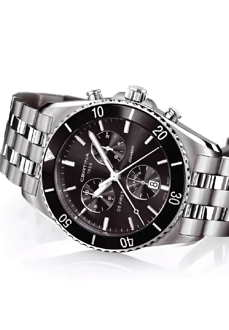 Certina DS First Ceramic Chronograph Men's Watch - C0144171105100