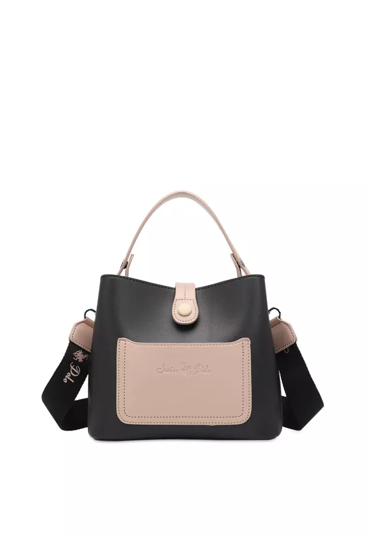 Women's Top Handle Bag / Sling Bag / Crossbody Bag - Black
