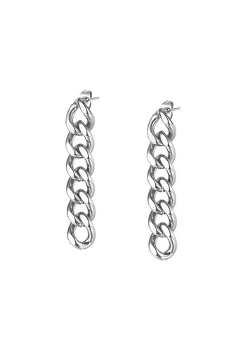 CELOVIS silver CELOVIS - Lysandra Chunky Chain Link Dangle Earrings in Silver 6CEBBACC1E6727GS_1