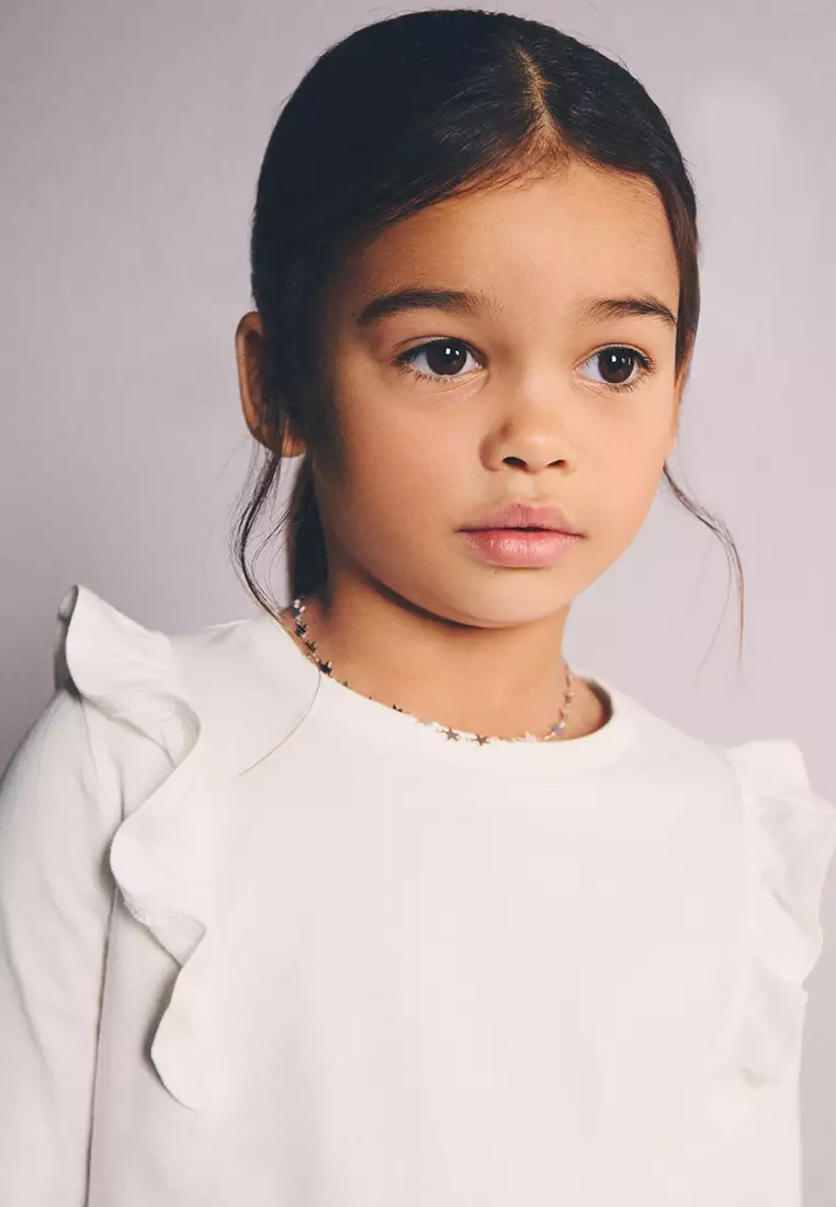 Frills Cotton T-Shirt