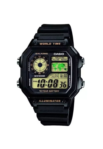Buy Casio Casio Men S Digital Ae 10wh 1bvdf Black Resin Band Sport Watch Online Zalora Malaysia