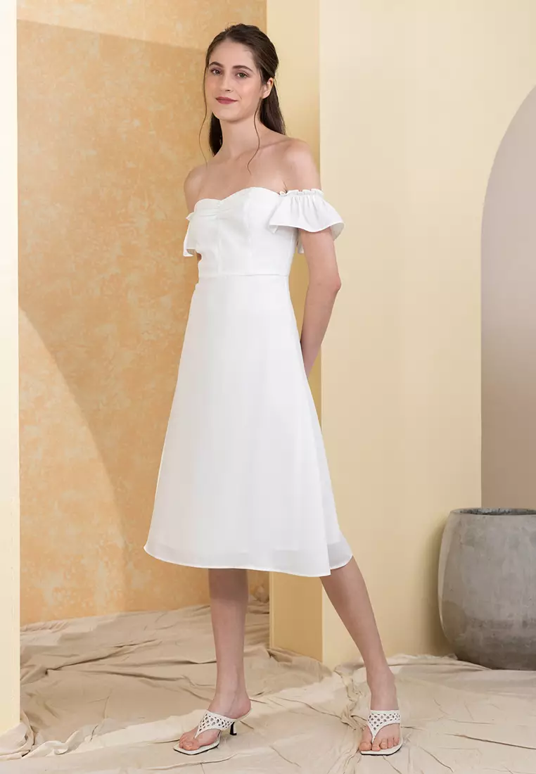 White dress zalora discount
