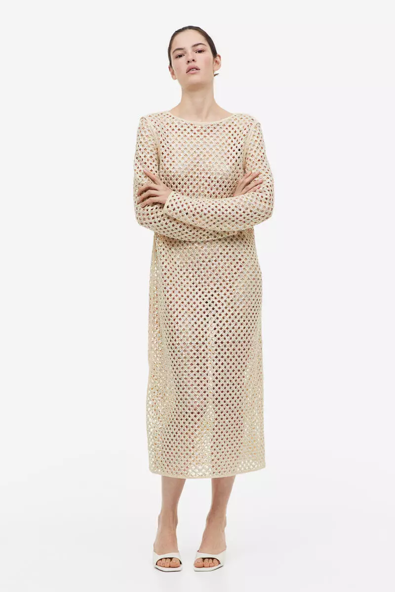Buy H&M Sequined hole-knit dress 2026 Online | ZALORA Philippines