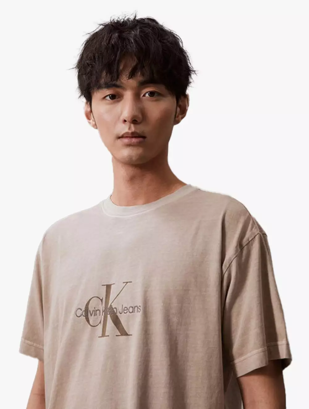 CALVIN KLEIN JEANS - MONO MINERAL TEE - Beige - beige