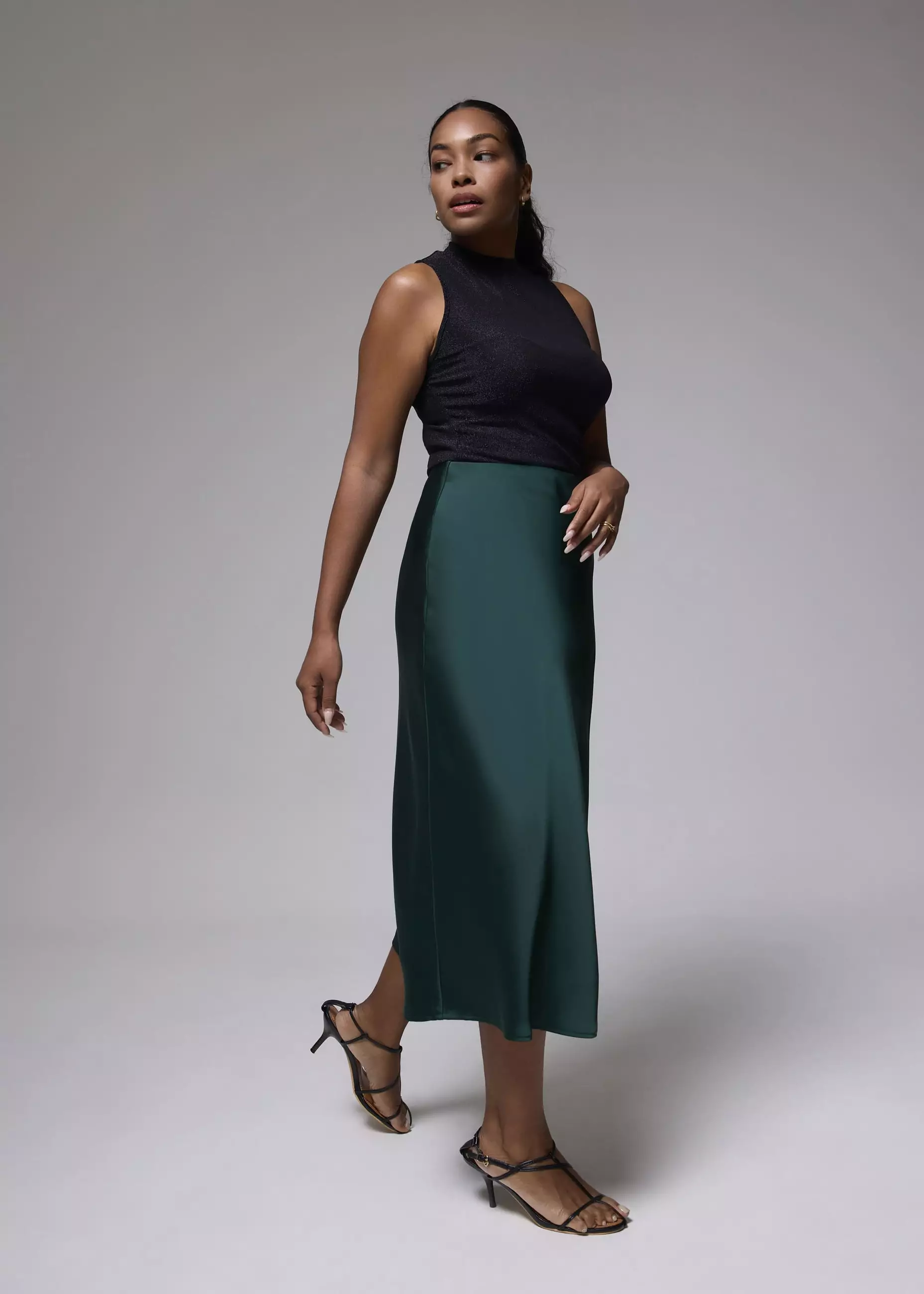 Rok Wanita - Arii Elastic Satin Bias Cut Midaxi Skirt
