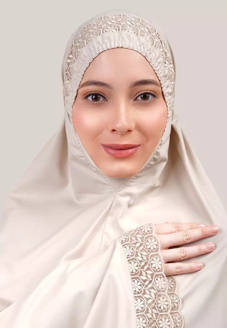 Siti Khadijah Telekung Modish Maira in Beige