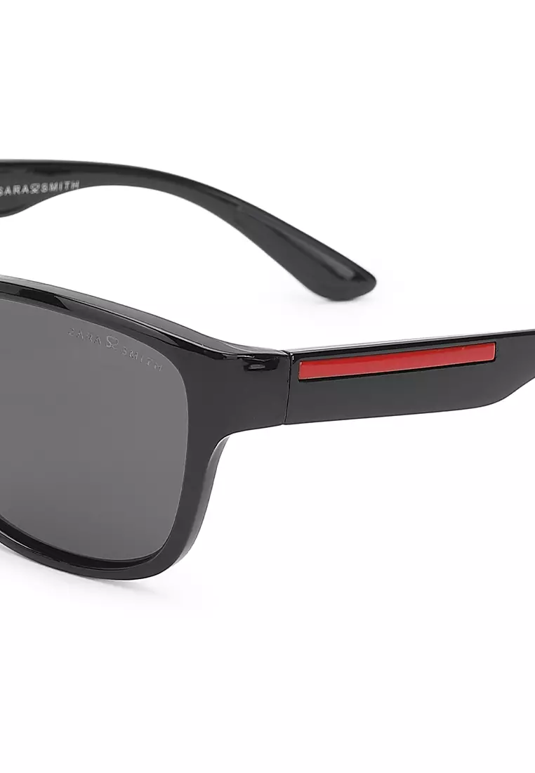 Unisex Casual Polarized Rectangular Sunglasses - Light Black