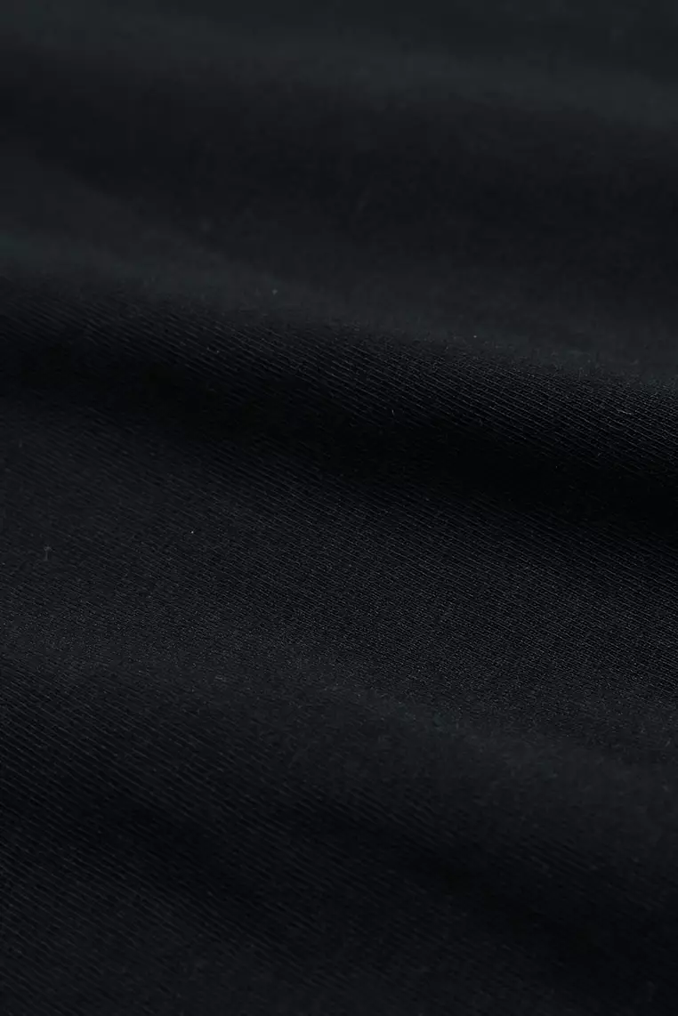 MANZONE - Kaos Lengan Pendek Pria Heat Slim Fit - Black Colour Black