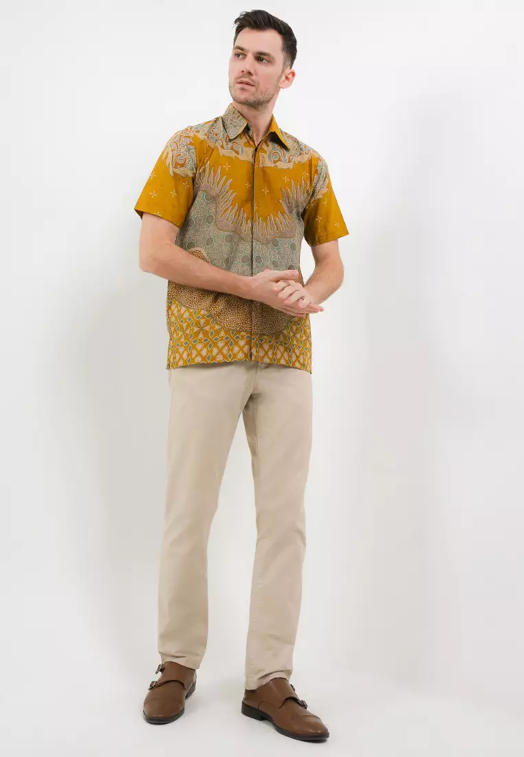 Turkey Kemeja Batik Premium Pria Casual Modern Lengan Pendek