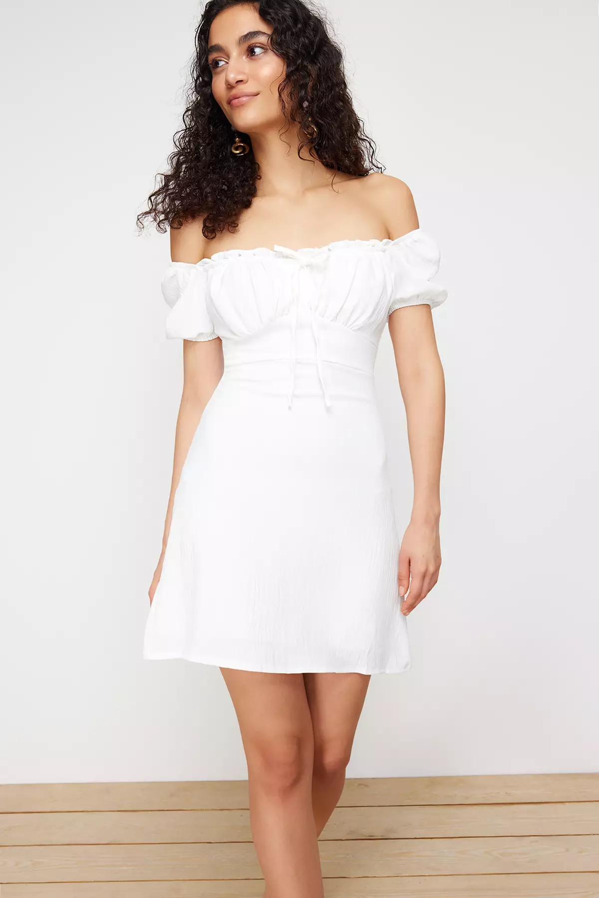 Buy Trendyol Off Shoulder Mini Dress 2025 Online ZALORA Philippines