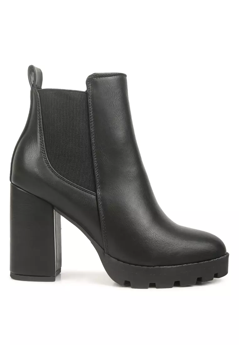 Discount on London Rag  shoes - SKU: Black Block Heeled Boot