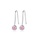 Glamorousky pink Fashion Simple Geometric Round Pink Cubic Zirconia Long Earrings E2782ACEEA00F2GS_1