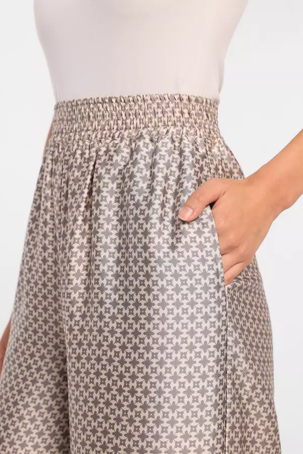 MINIMAL - Shams - Celana Lurus Motif Gradasi Geometri - Beige - Manzone & Minimal Warna Beige