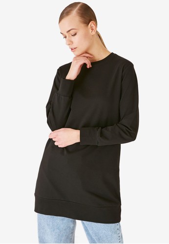Trendyol black Printed Knitted Sweatshirt 8D5F5AAAD08255GS_1