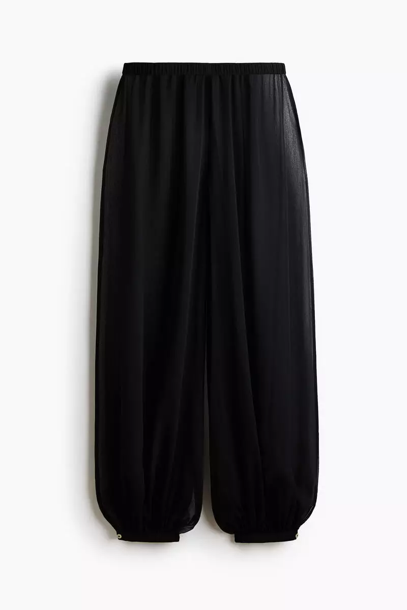 Balloon-leg pull-on trousers