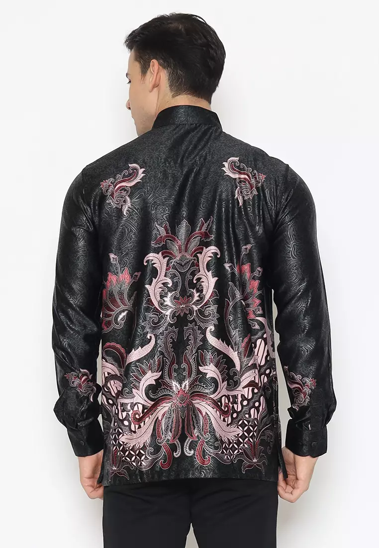AKSA BATIK PRIA KEMEJA PANJANG SEMI SUTRA EMRAN ELMEERA