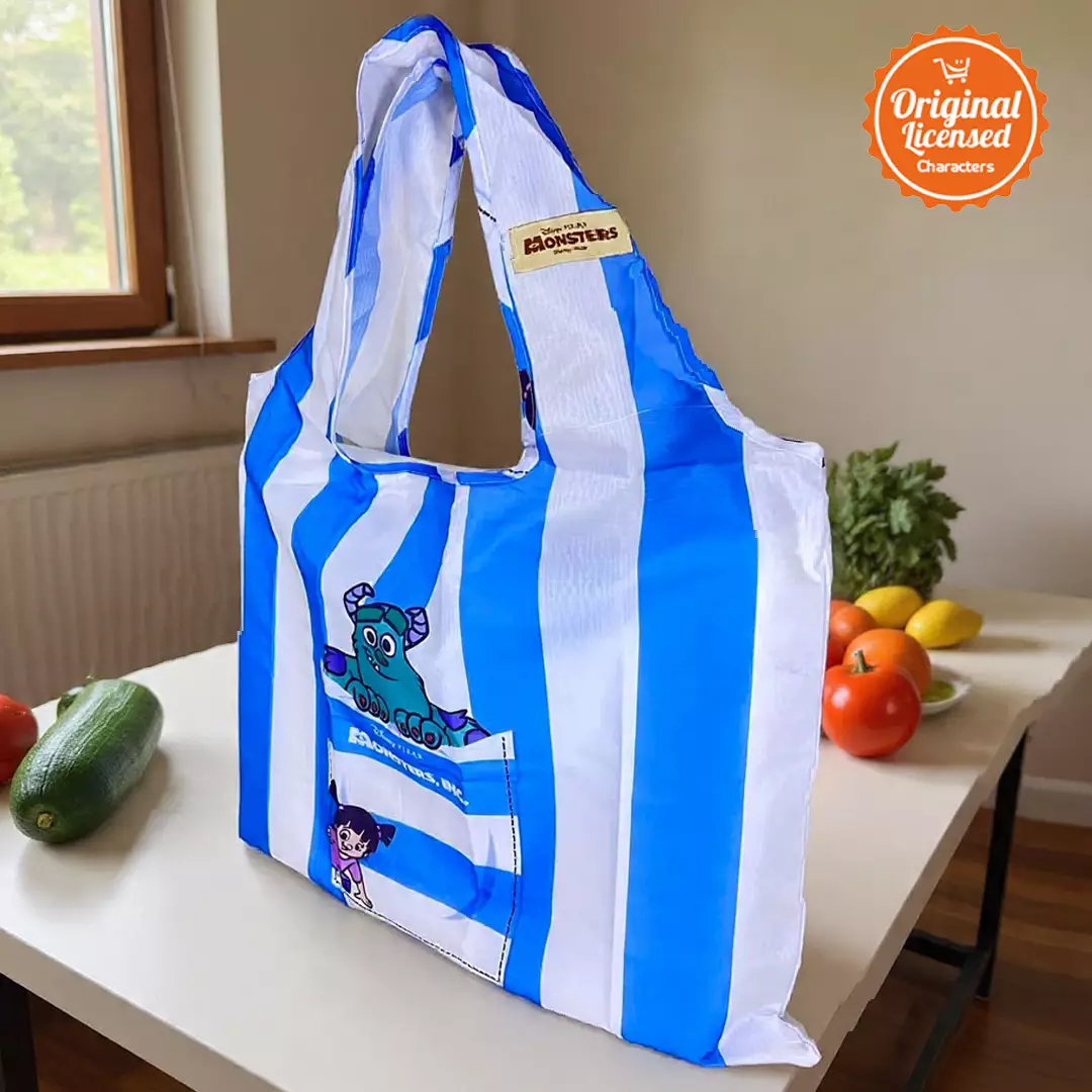 Tas Belanja Lipat Parasut Sully Monster Inc 45x39 cm – Tas Belanja Besar Ringan & Kuat