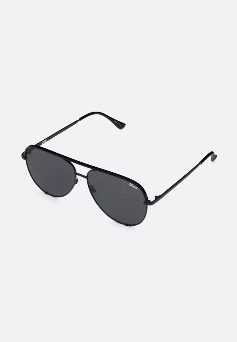 High Key Large Sunglasses - Black/Smoke