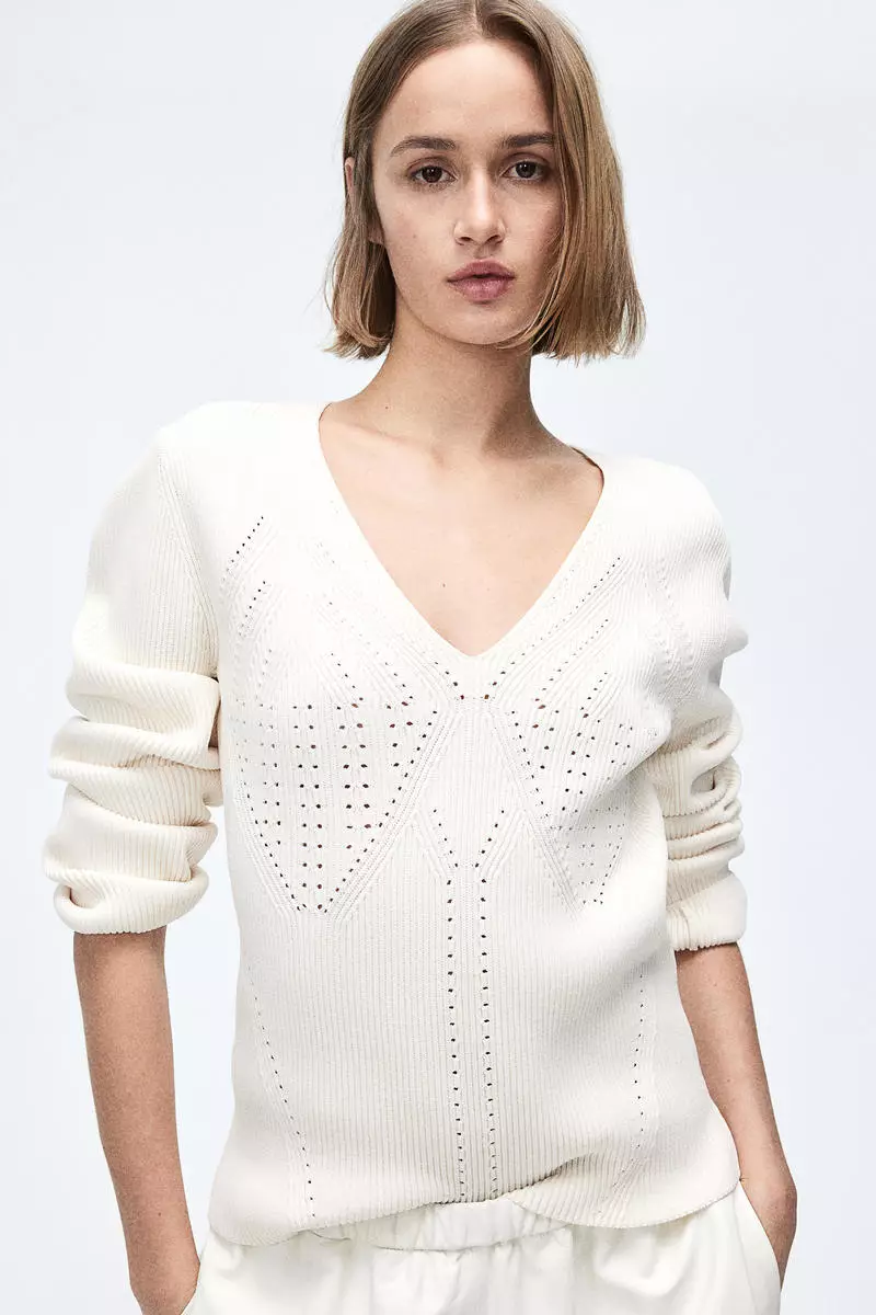 Buy H&M Pointelle-knit jumper 2024 Online