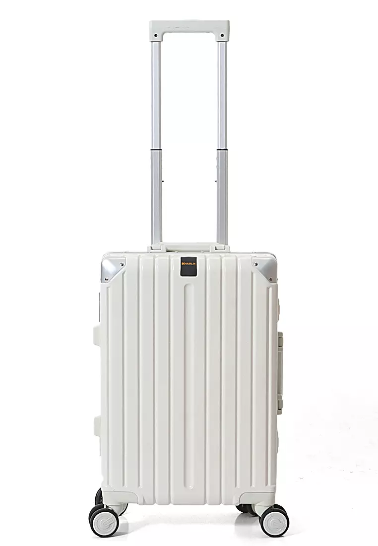 Barayev Koper Alumunium Frame Size 20 Inch Travel Bag Unisex Large Compartment  TSA Lock Material Polycarbonate ORIGINAL - White