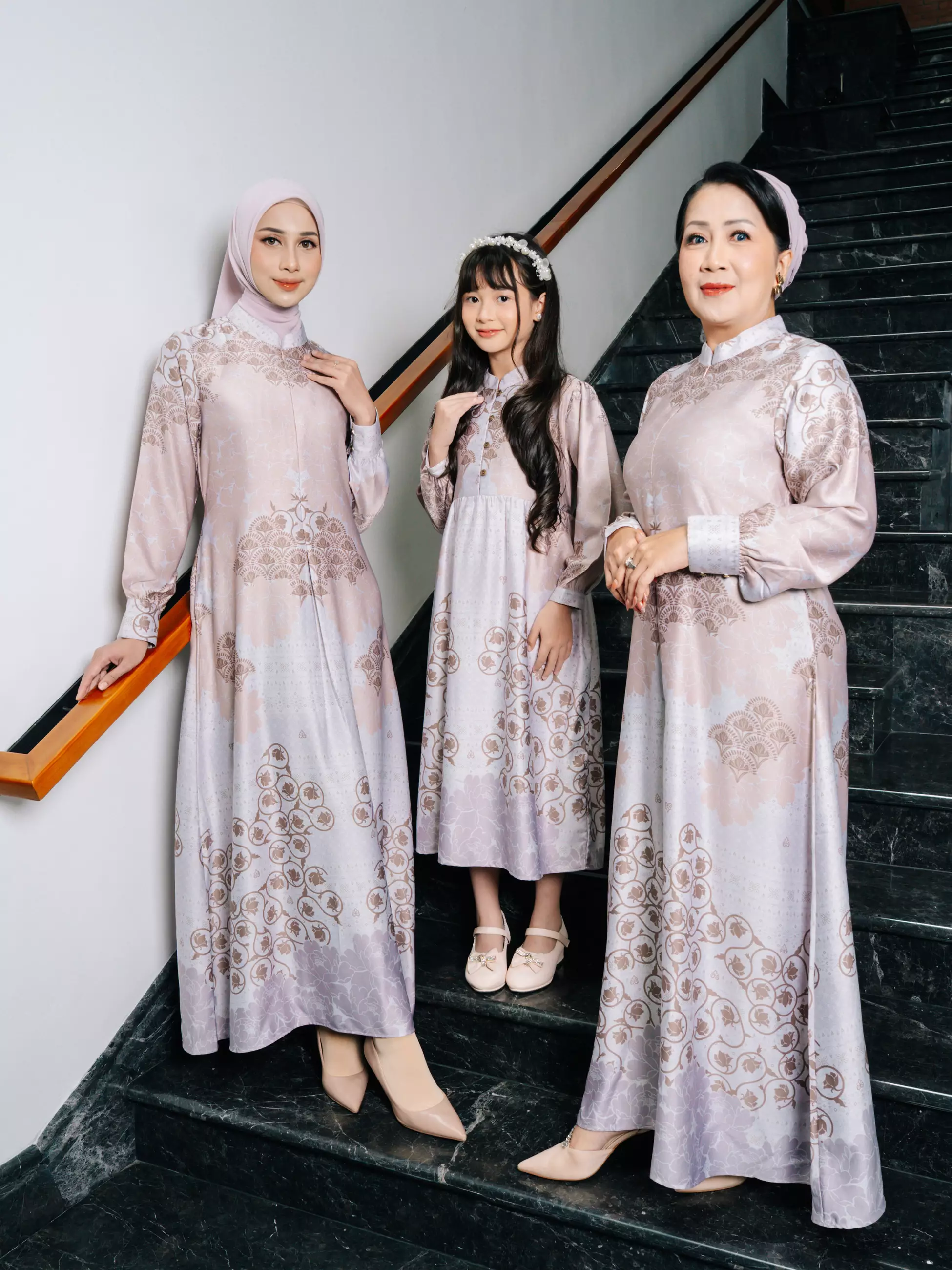Kanaya Soft Pink Gamis Wanita Dress