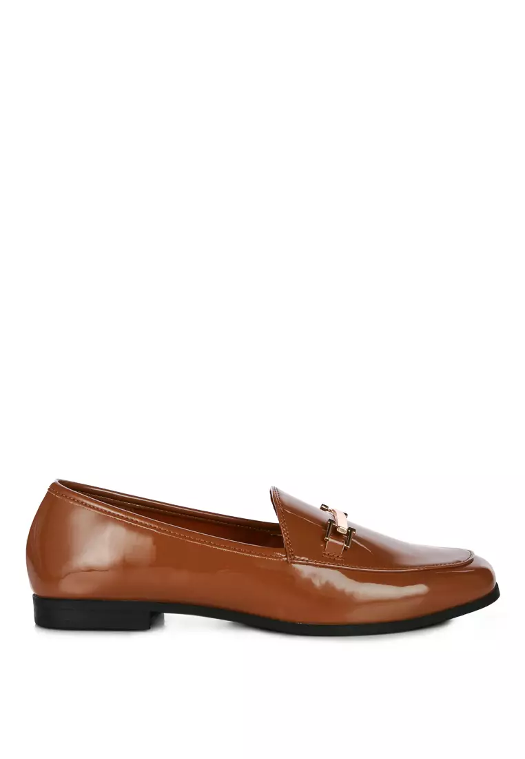 Tan Faux Leather Semi Casual Loafers