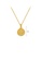 Glamorousky silver Fashion Simple Plated Gold 316L Stainless Steel Wings Geometric Round Pendant with Necklace 36DA8AC60BD04DGS_2