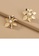 Glamorousky white Fashion Simple Plated Gold Flower Stud Earrings with Imitation Pearls CFB01AC89C839EGS_3