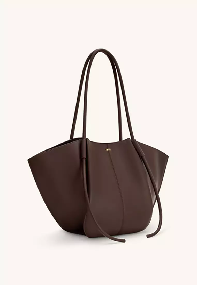 Nala Wide Tote Bag - Deep Brown