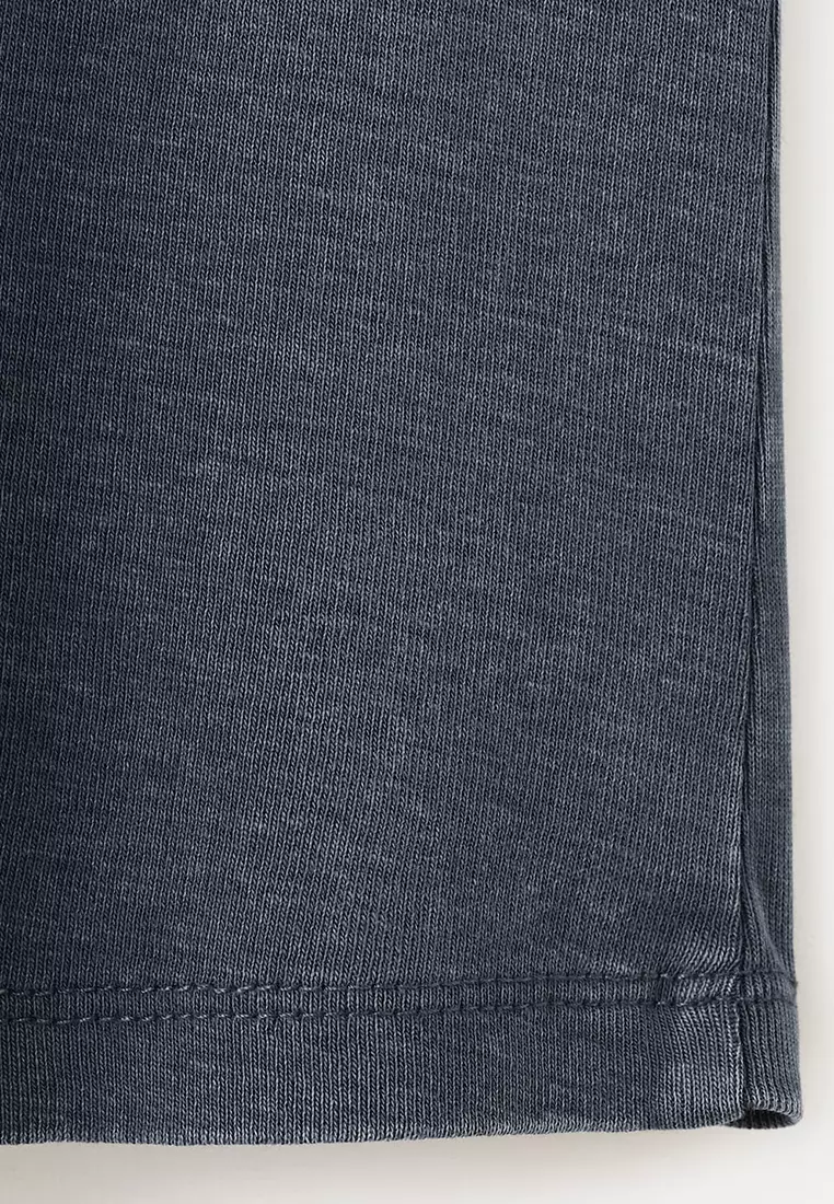 Washed-Effect Cotton T-Shirt
