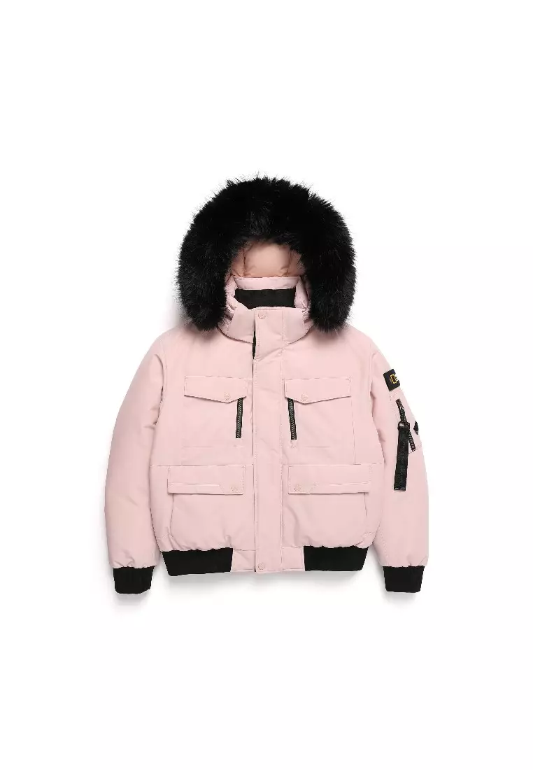 女裝TARUGA毛邊連帽羽絨外套