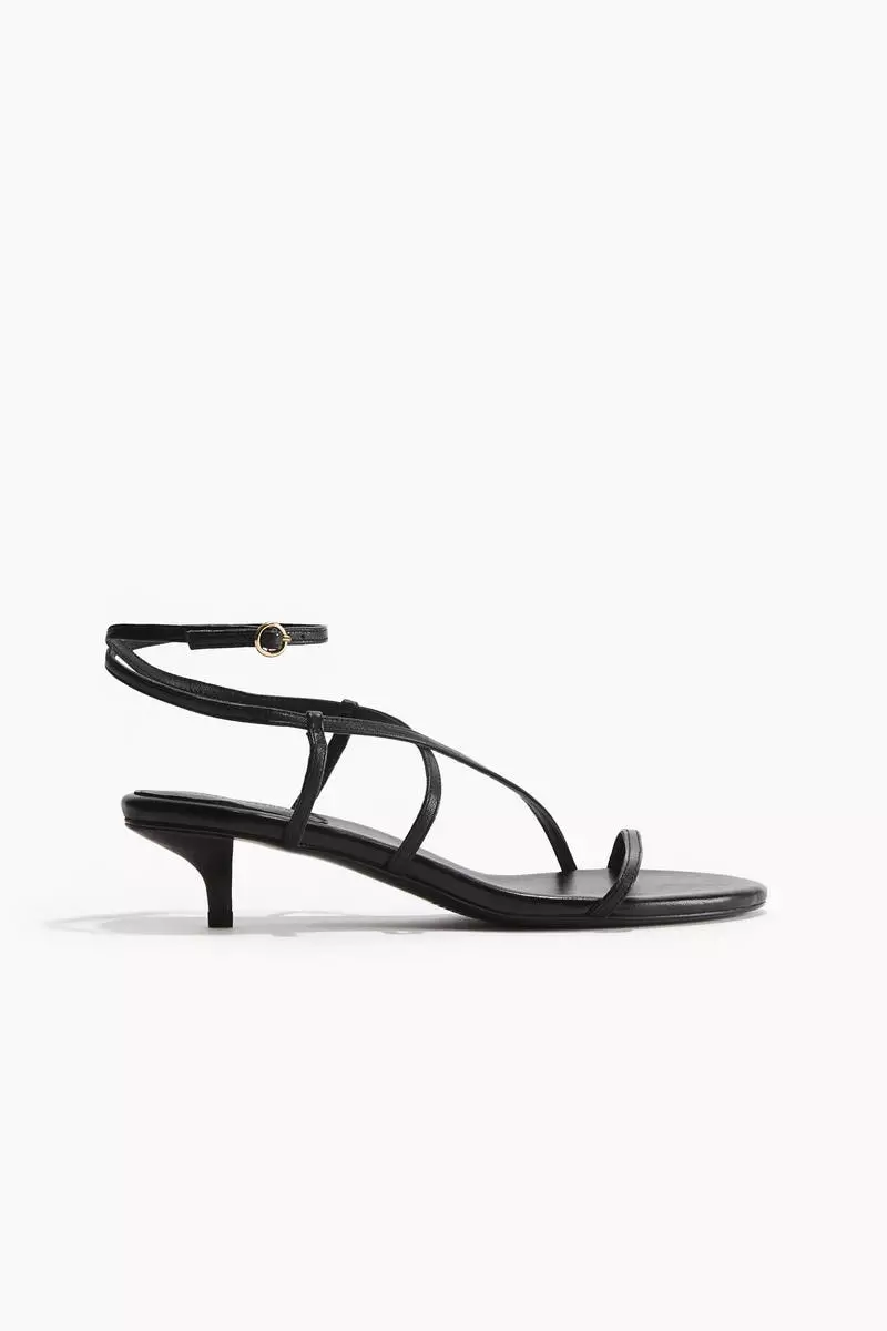 H&M Kitten-heeled leather sandals