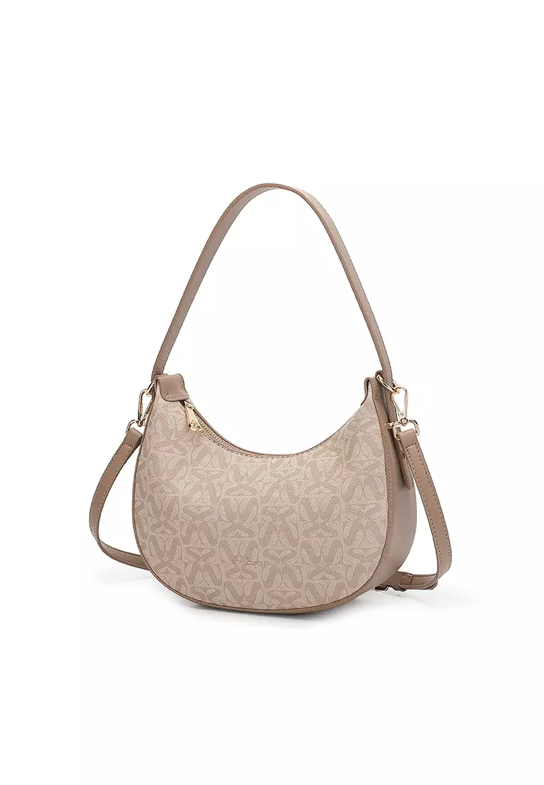 Women's Top Handle Bag / Sling Bag / Crossbody Bag / Shoulder Bag (Tas Tangan Wanita / Tas Selempang Wanita / Tas Bahu Wanita) - Cokelat