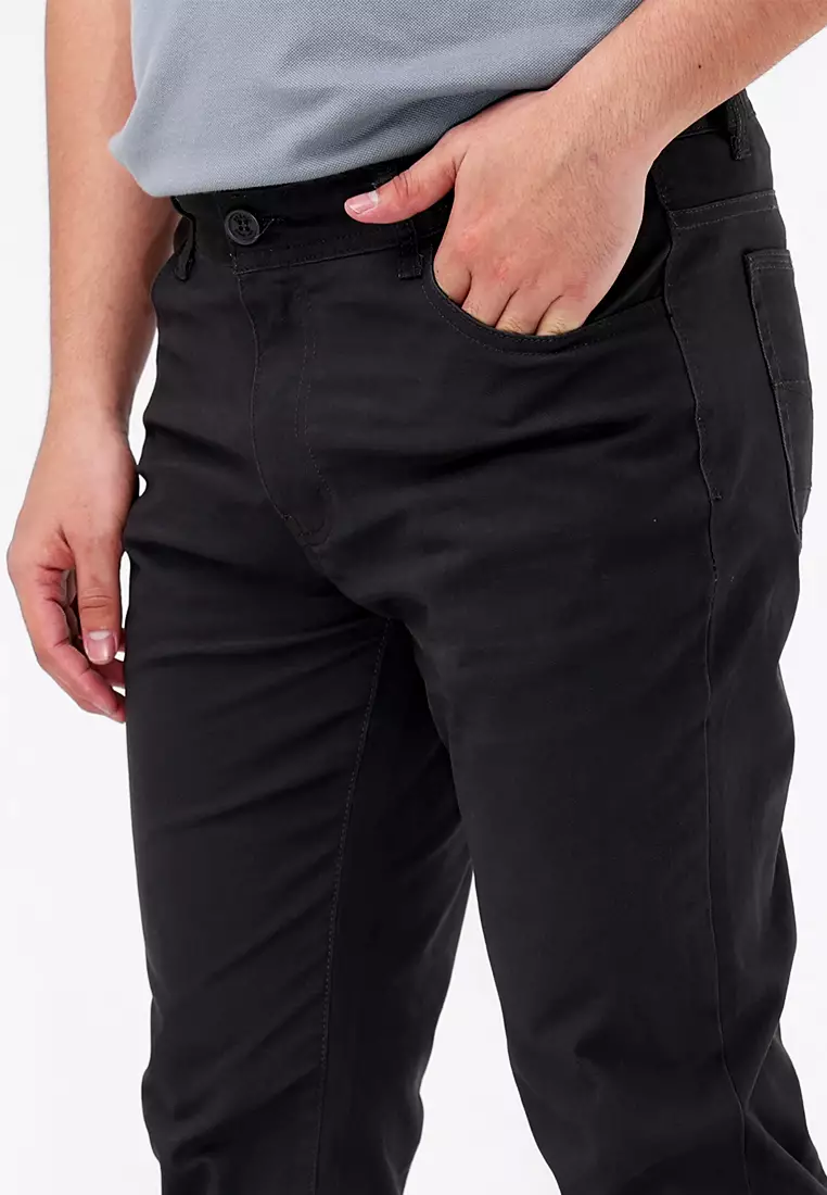 Colored Long Pants Slim Tapered Stretch