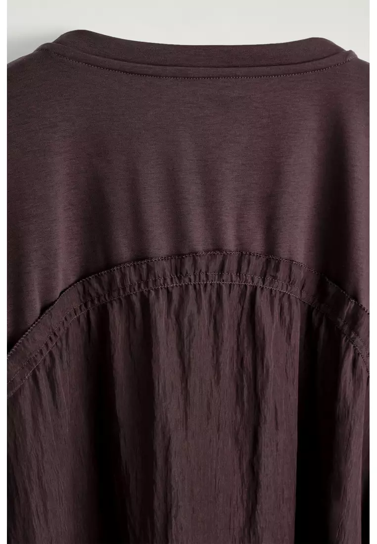 GATHERED PANELLED MINI DRESS
