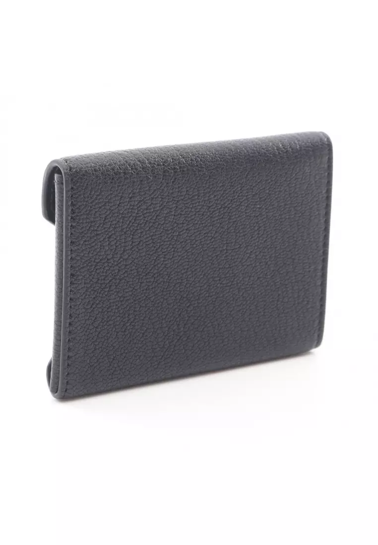 Pre-Loved Chloé Envelope card case leather black