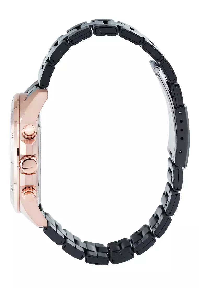 Alexandre Christie - Jam Tangan Pria - Rosegold Black - Stainless Steel - 6668 MCBBRBA