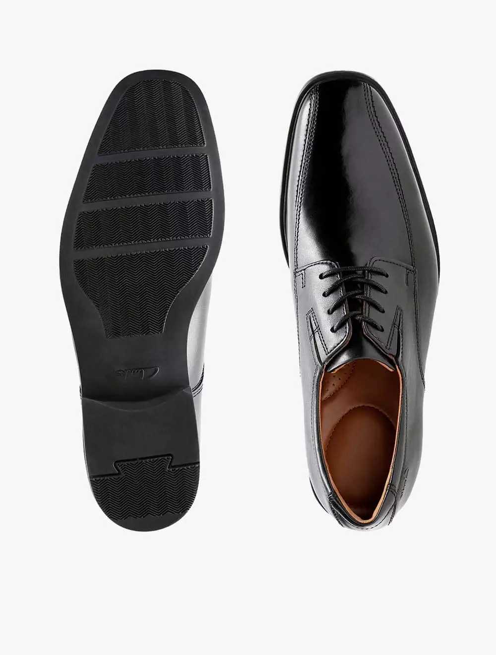 Clarks Tilden Walk - Black Leather - Black Leather