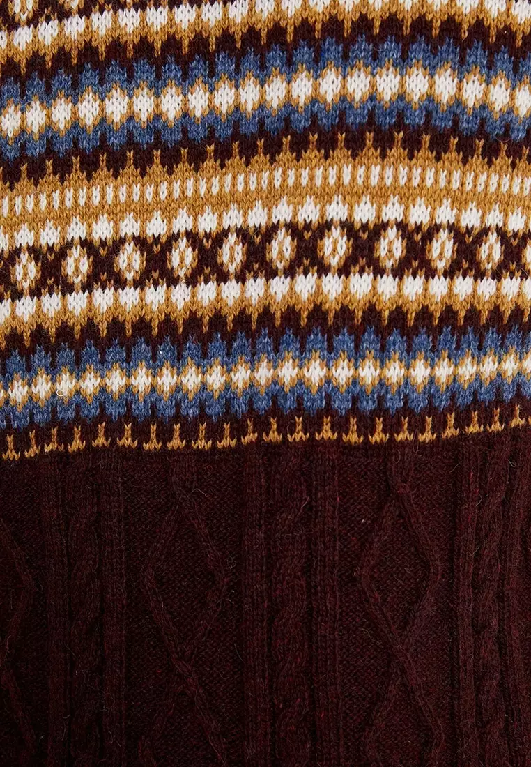 Patterned Knitted Sweater